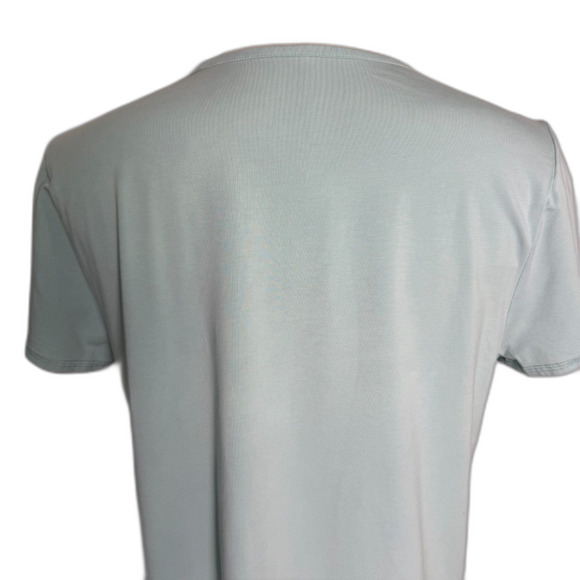 J. Jill Aqua Green/Blue Short Sleeve Shirttail Tee Sz XL, Casual, Pima Cotton - Picture 4 of 11